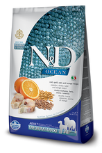 Load image into Gallery viewer, Farmina Ocean N&D Natural & Delicious Medium & Maxi Adult Cod, Spelt, Oats & Orange Dry Dog Food