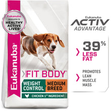 Load image into Gallery viewer, Eukanuba Fit Body Weight Control Medium Breed Dry Dog Food