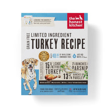 Load image into Gallery viewer, The Honest Kitchen Limited Ingredient Grain Free Turkey Recipe Dehydrated Dog Food