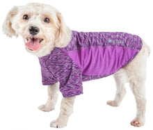 Load image into Gallery viewer, Pet Life Active Warf Speed Sporty Performance Dog T-Shirt in Purple