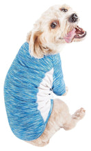 Load image into Gallery viewer, Pet Life Active Warf Speed Sporty Performance Dog T-Shirt in Blue