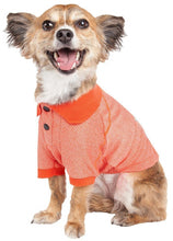 Load image into Gallery viewer, Pet Life Active Relax Stretch Fur Flexed Orange Polo Dog T-Shirt