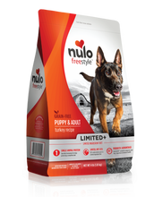 Load image into Gallery viewer, Nulo FreeStyle Limited+ Grain Free Turkey Recipe Puppy & Adult Dry Dog Food