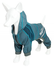 Load image into Gallery viewer, Pet Life Dog Helios Namastail Teal Full Bodied Performance Breathable Yoga Dog Hooded Tracksuit