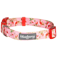 Load image into Gallery viewer, Blueberry Pet Spring Scent Inspired Floral Rose Adjustable Dog Collar, Baby Pink