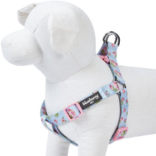 Load image into Gallery viewer, Blueberry Pet Step-in Spring Scent Inspired Rose Blossom Floral Print Pastel Blue Dog Adjustable Harness