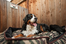 Load image into Gallery viewer, P.L.A.Y. Lounge Bed Camouflage Army Green & Chocolate