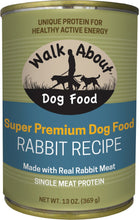 Load image into Gallery viewer, Walk About Grain Free Rabbit Recipe Canned Dog Food