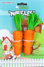 Load image into Gallery viewer, A & E Nibbles Loofah Carrot Small Animal Toy