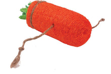 Load image into Gallery viewer, A & E Nibbles Loofah Carrot Small Animal Toy