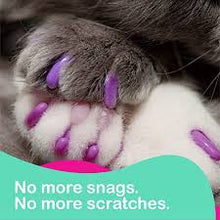 Load image into Gallery viewer, Kitty Caps Nail Caps Spring Green With Glitter and Ultra Violet 40 Count