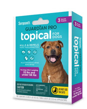 Load image into Gallery viewer, Sergeant's Guardian PRO Flea & Tick Topical for Dogs 3 Count