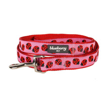 Load image into Gallery viewer, Blueberry Pet Durable Pink Webbing Ladybug Designer Dog Leash