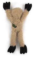 Load image into Gallery viewer, Go Dog Crazy Tugs Sloths with Chew Guard Technology Durable Plush Squeaker Dog Toy Tan