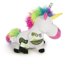 Load image into Gallery viewer, Go Dog Unicorns with Chew Guard Technology Durable Plush Dog Toy with Squeaker White