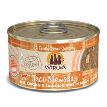 Load image into Gallery viewer, Weruva Classic Cat Stews! Taco Stewsday with Beef Chicken & Salmon in Gravy Canned Cat Food