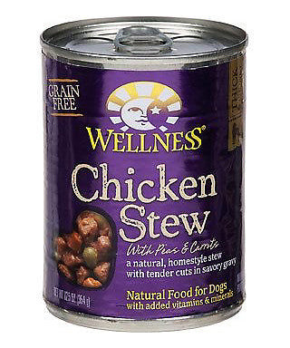 Wellness Grain Free Natural Chicken Stew with Peas and Carrots Wet Canned Dog Food