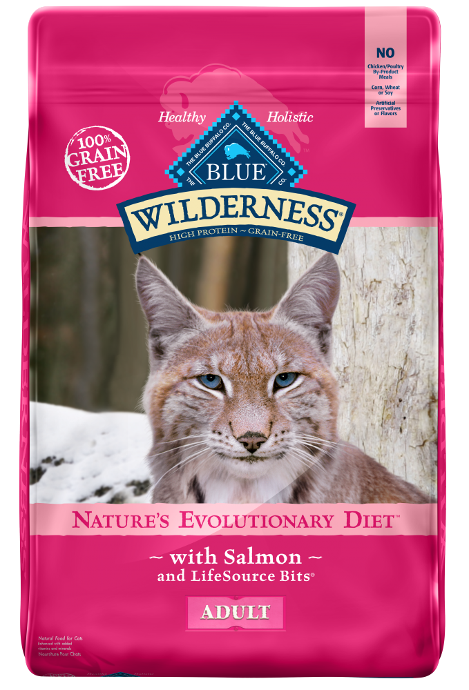 Blue Buffalo Wilderness Grain Free Salmon High Protein Recipe Dry Cat Food