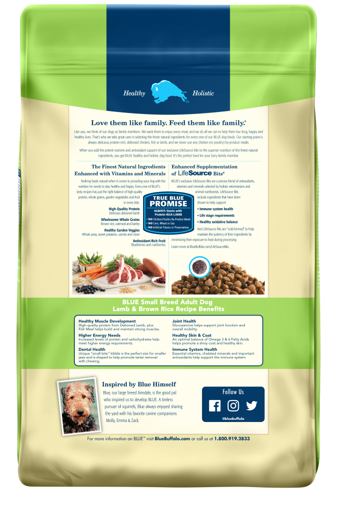 Blue Buffalo Life Protection Natural Lamb & Brown Rice Recipe Small Breed Adult Dry Dog Food
