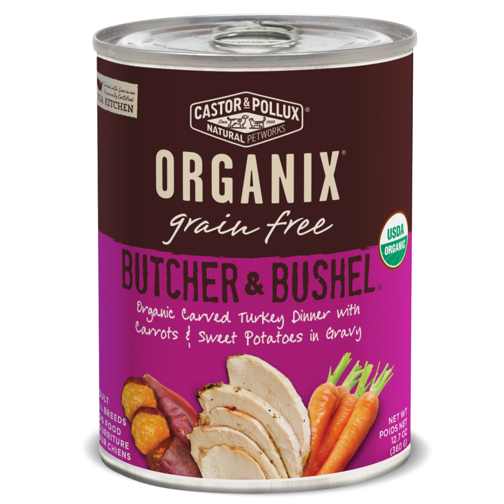 Castor and Pollux Organix Butcher and Bushel Organic Carved Turkey Dinner Canned Dog Food