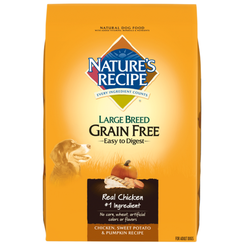 Nature's Recipe Large Breed Grain Free Chicken, Sweet Potato & Pumpkin Dry Dog Food