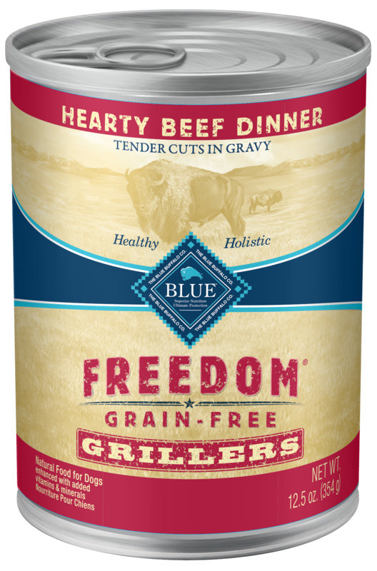 Blue Buffalo Freedom Grain Free Grillers Hearty Beef Dinner Canned Dog Food