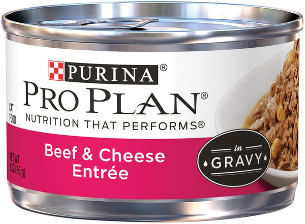 Purina Pro Plan Savor Adult Beef and Cheese Entree in Gravy Canned Cat Food