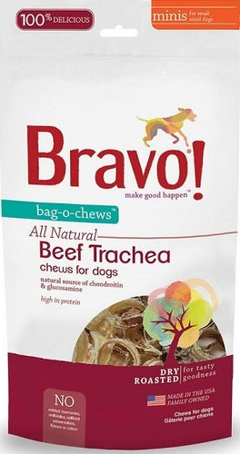 Bravo! Bag-O-Chews Dry Roasted Beef Trachea Dog Treats