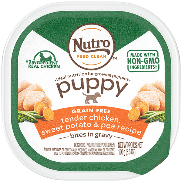 Nutro Puppy Tender Chicken & Rice Recipe Cuts In Gravy Dog Food Trays