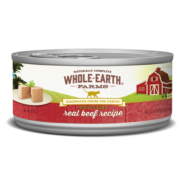 Whole Earth Farms Grain Free Real Beef Canned Cat Food