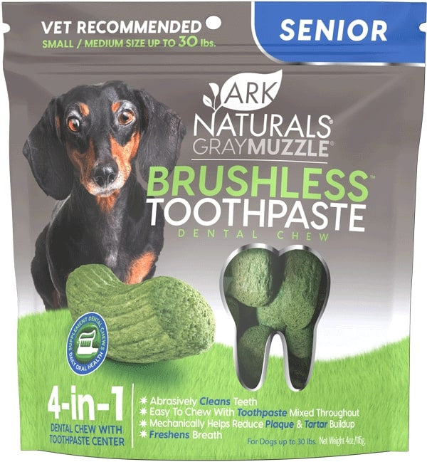 Ark Naturals Gray Muzzle BREATH-LESS Brushless Toothpaste for Senior Dogs