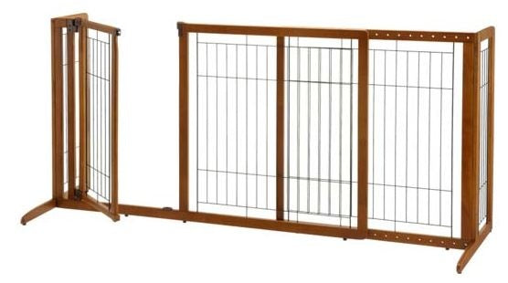 Richell Deluxe Freestanding Pet Gate with Door