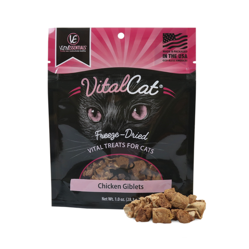 Vital Essentials Vital Cat Freeze Dried Grain Free Chicken Giblets Cat Treats