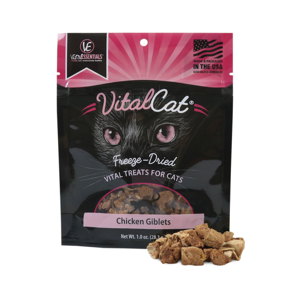 Vital Essentials Vital Cat Freeze Dried Grain Free Chicken Giblets Cat Treats