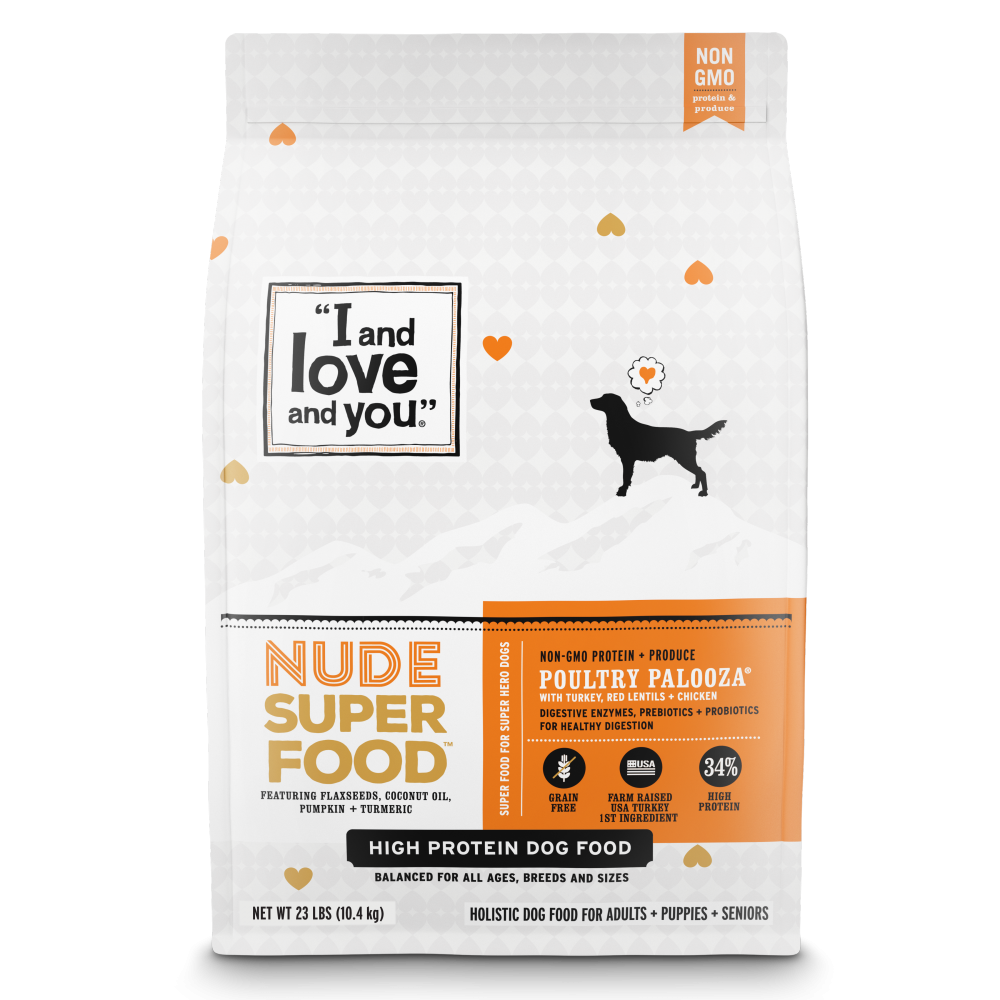 I and Love and You Grain Free Nude Super Food Poultry Palooza Dry Dog Food