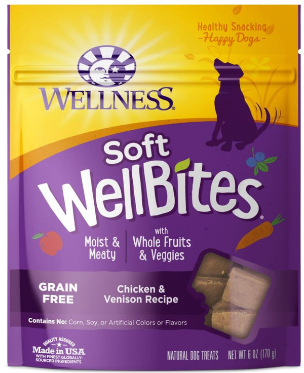 Wellness Natural Grain Free Wellbites Soft Chicken and Venison Recipe Dog Treats