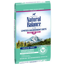 Load image into Gallery viewer, Natural Balance L.I.D. Limited Ingredient Diets Grain Free Adult Sweet Potato &amp; Chicken Small Breed Bites Dry Dog Food
