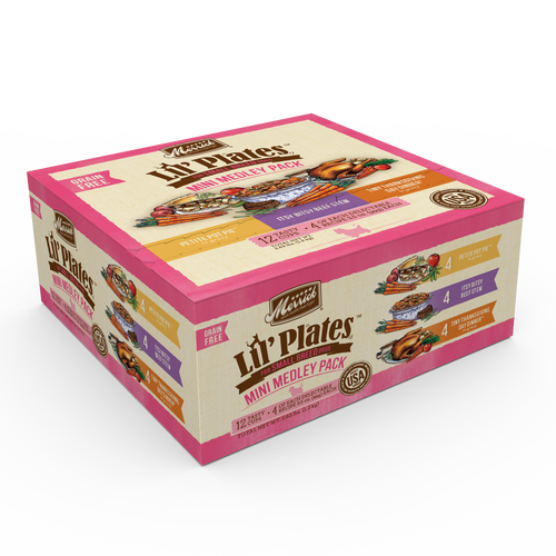 Merrick Lil' Plates Grain Free Mini Medley Variety Pack Wet Dog Food Tray
