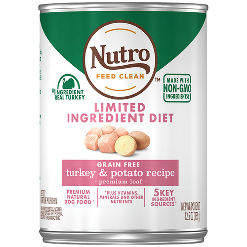 Nutro Limited Ingredient Diet Grain Free Turkey & Potato Pate Canned Dog Food