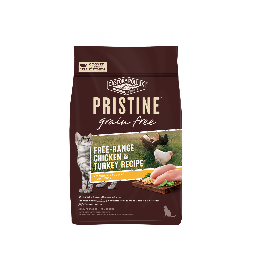 Castor and Pollux Pristine Grain-Free Free-Range Chicken and Turkey Recipe Dry Cat Food
