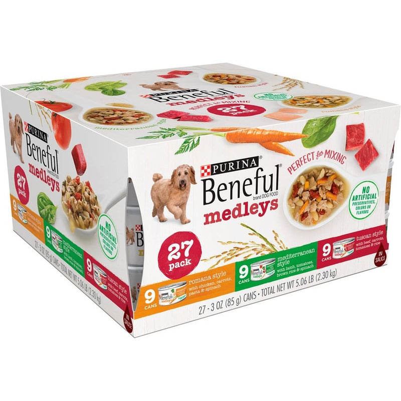 Beneful Medley Variety Pack Mediterranean, Romana, Tuscan Canned Dog food