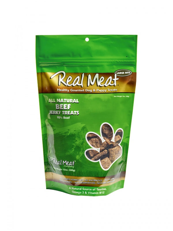 The Real Meat Company Grain Free All Natural Beef Jerky Dog Treats