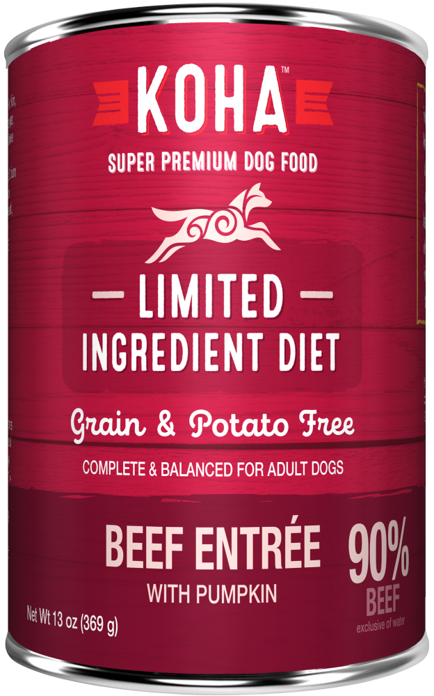 KOHA Grain & Potato Free Limited Ingredient Diet Beef Entree with Pumpkin Canned Dog Food