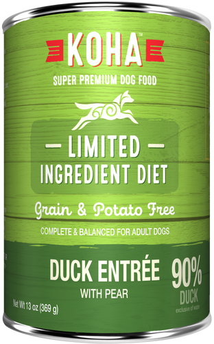 KOHA Grain & Potato Free Limited Ingredient Diet Duck Entree with Pear Canned Dog Food