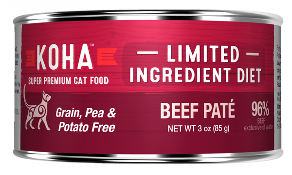 KOHA Grain & Potato Free Limited Ingredient Diet Beef Pate Canned Cat Food