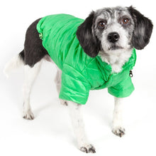 Load image into Gallery viewer, Pet Life Adjustable Mint Green Sporty Avalanche Dog Coat with Pop Out Zippered Hood
