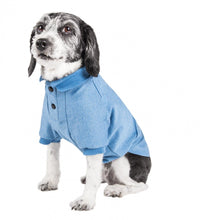 Load image into Gallery viewer, Pet Life Active Relax Stretch Fur Flexed Blue Polo T-Shirt
