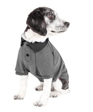 Load image into Gallery viewer, Pet Life Active Relax Stretch Fur Flexed Grey Polo Dog T-Shirt
