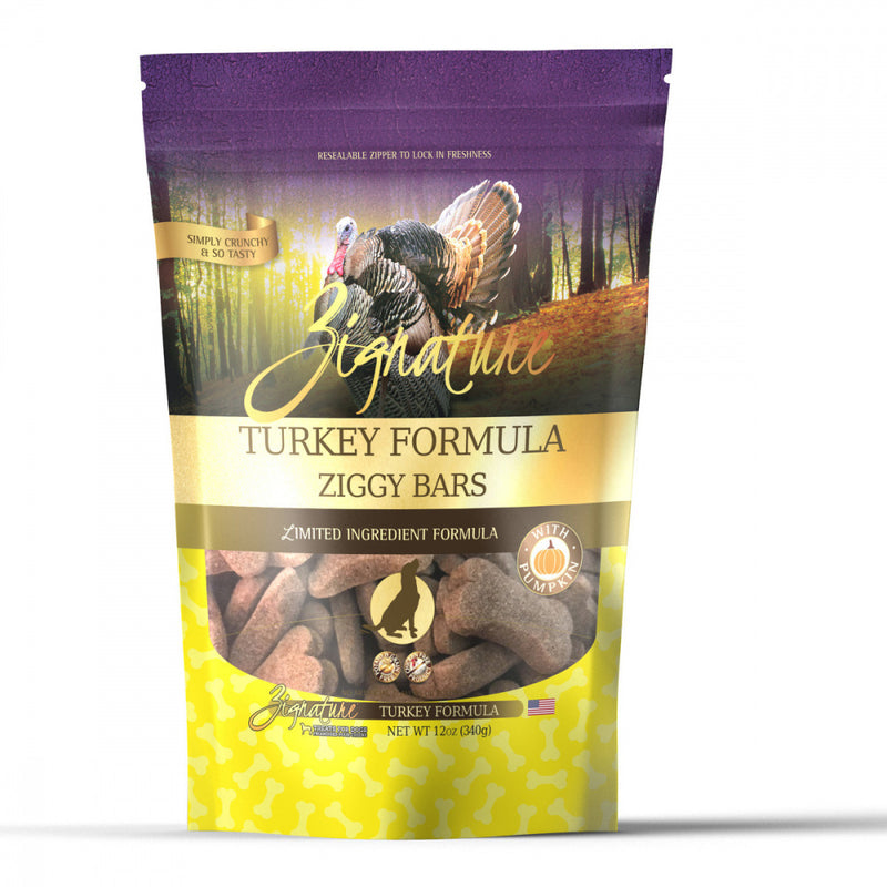 Zignature Zssential Ziggy Bars Turkey Formula Dog Treats