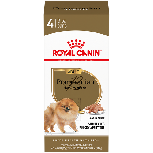 Royal Canin Breed Health Nutrition Pomeranian Adult Loaf in Sauce Canned Dog Food